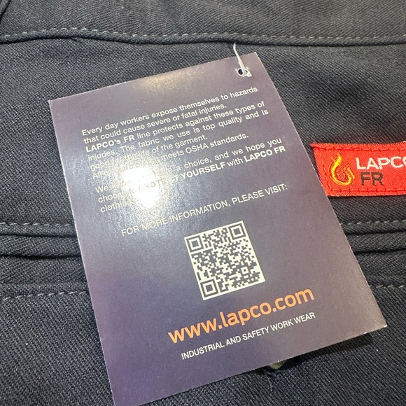 NWT LAPCO FR Pants Uniform Workwear Flame Resistant Blue Pants Men's 38x… - Picture 3 of 6